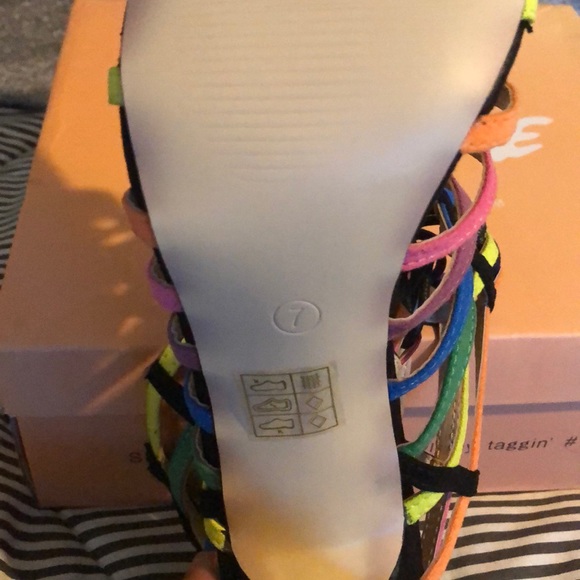 Public Desire Multi-Color Open toe bootie sandals - Picture 2 of 7